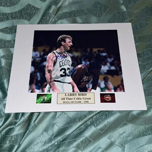 Larry Bird, Boston Celtics hand signed autographed photo matted 11x14